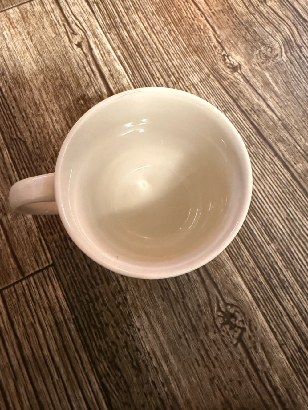 Floral Ceramic Mug Yellow White Green Pink Glossy Pottery Round Pattern - Picture 4 of 5